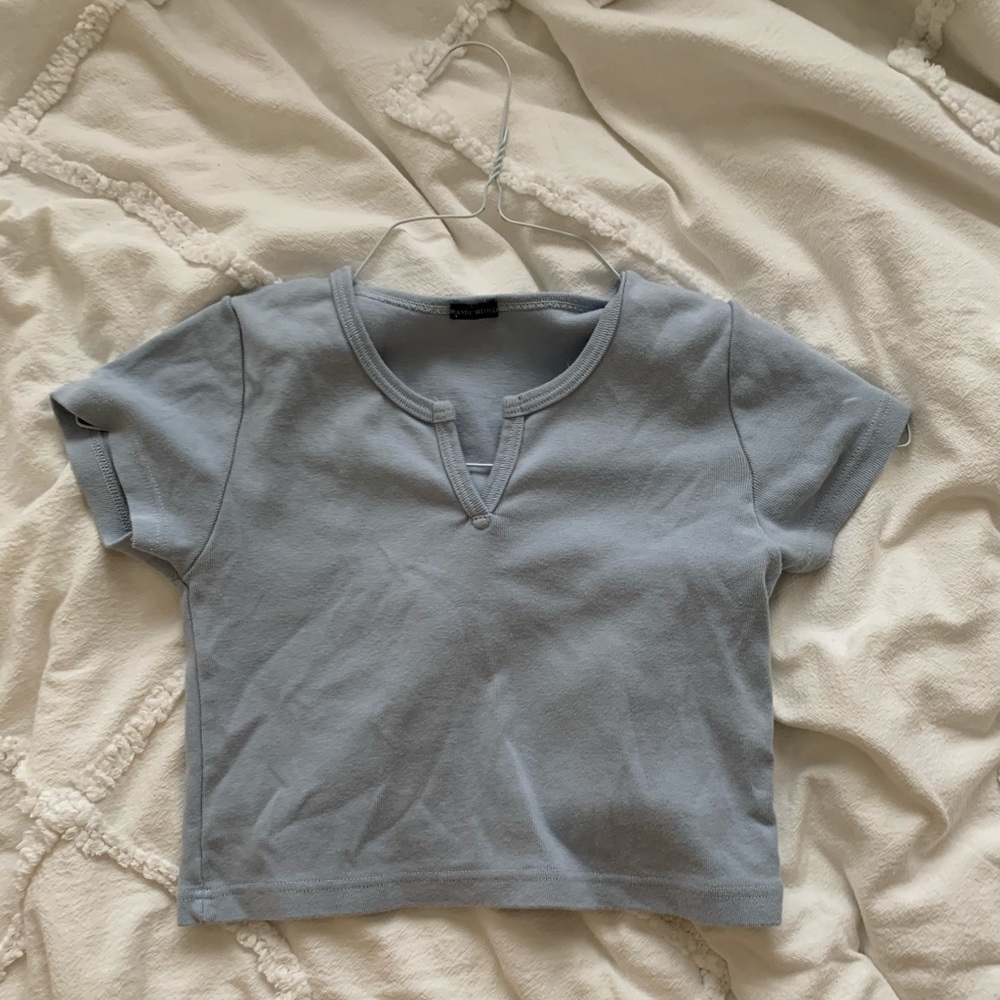 brandy baby blue ashlyn top